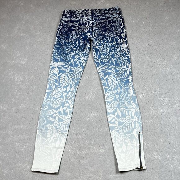 Mother Jeans Womens Size 25 Looker Ankle Zip Magical Flowers in Forest of Dreams - Picture 8 of 15